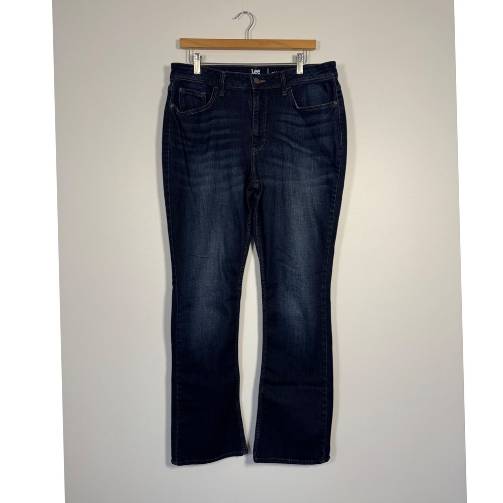 Classic Lee Riders Womens 16‎ L Bootcut Jeans Dark Wash Midrise Stretch 1SBMFW